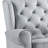 Zeger Gray Fabric Glider Chair with Swivel