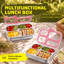Boîte à lunch Bento en acier inoxydable, 4 compartiments, étanche, légère-1747093977
