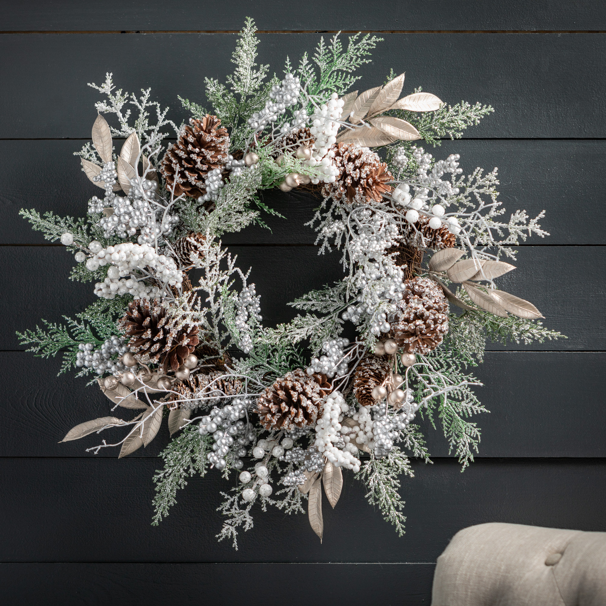 The Holiday Aisle® Bechet Faux Berry 25'' Wreath & Reviews | Wayfair