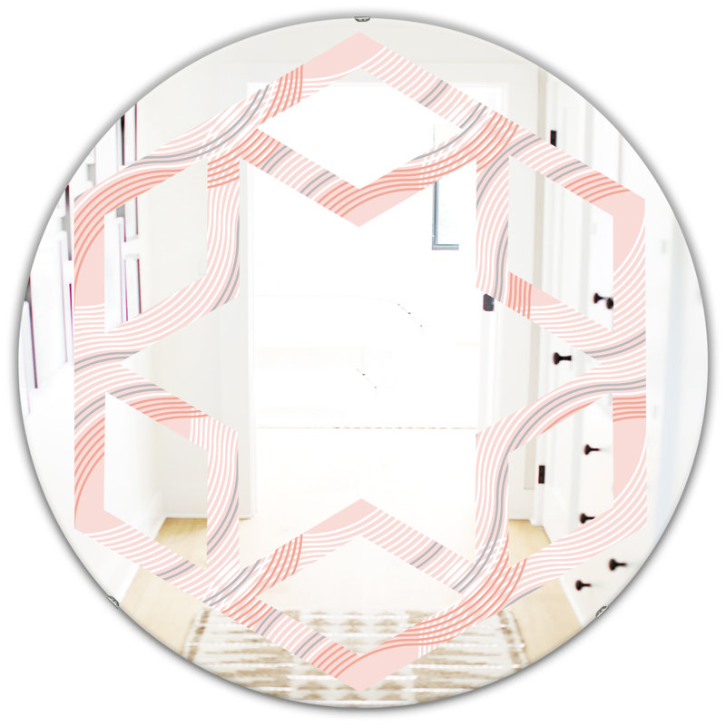 Miroir mural Hexagon Star Elegant Waves, H 31,5 po x l po