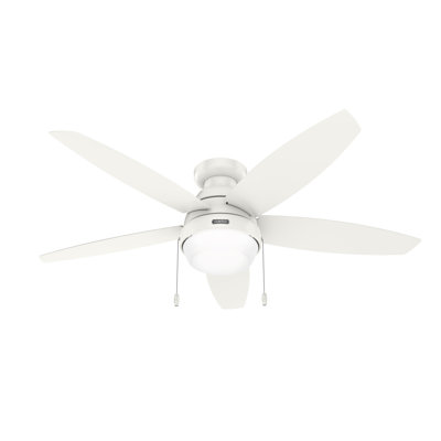 Ventilateur de plafond encastré à 5 pales de 52 po avec lumières et chaînes de traction Lilliana