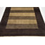 Tapis en laine brun/crème 4 pi x 5 pi 9 po à la main one-of-kind noué la Nash