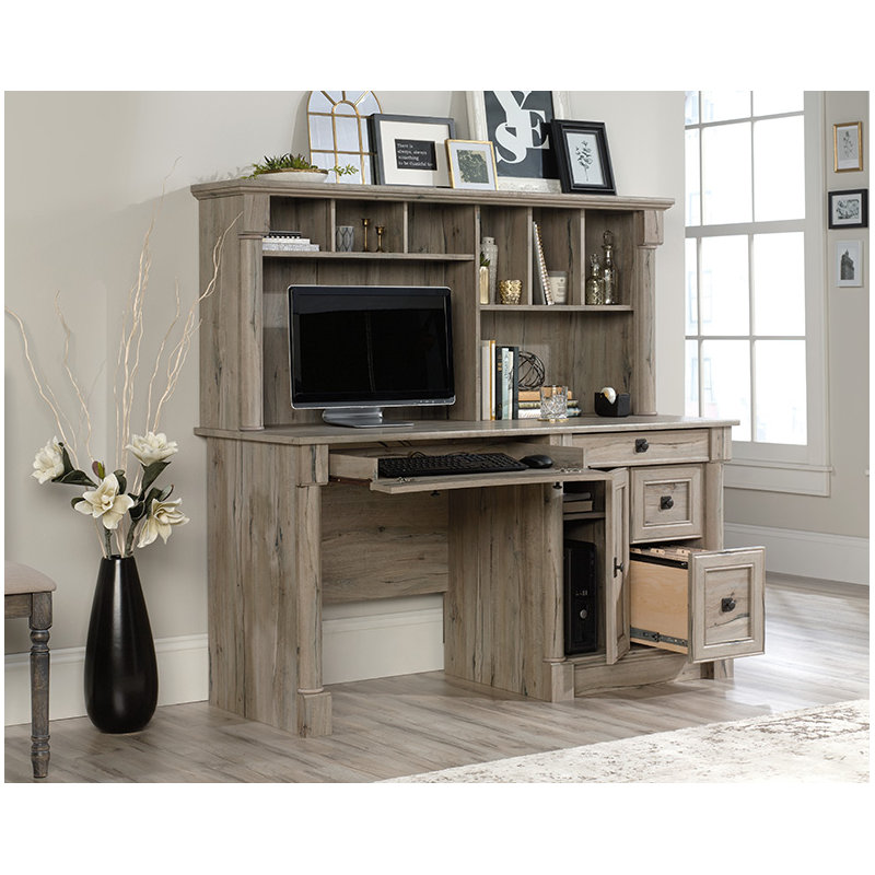 Bureau d'ordinateur avec huche