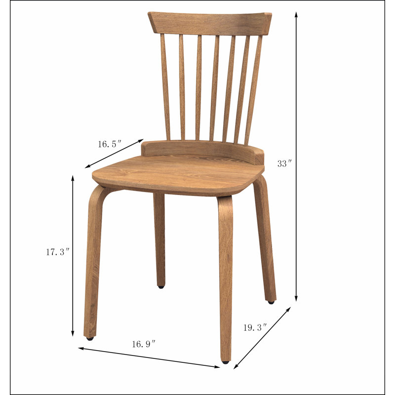 Solid Wood Slat Back Windsor Chair