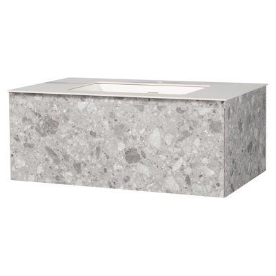 Tann 36'' Single Bathroom Vanity with Cultured Marble Top