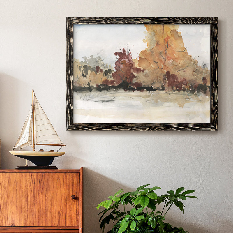 The Autumn View II, reproduction d'art sur toile, H 18 po x l 26 po x P 1,5 po, Cadre noir
