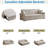 3 In 1 Convertible Sleeper Sofa Bed With Reclining Backrest, Pillows And Side Pockets-1869365435