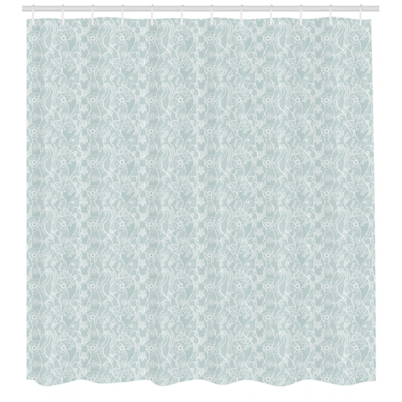 Shower Curtain Set + Hooks, 70" H x 69" W