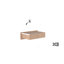 Table de chevet avec table de chevet cannelée en bois à 3 tiroirs 26 po-1909657275