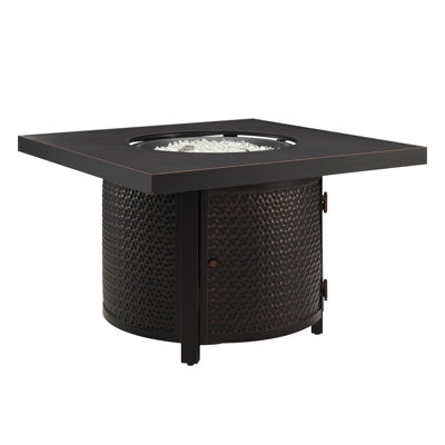 Bediha Rectangle Aluminum Propane Smokeless Fire Pit