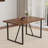 5-Piece Modern  Industrial Rectangular Wood Dining Set with Faux Leather Chairs-1424861328