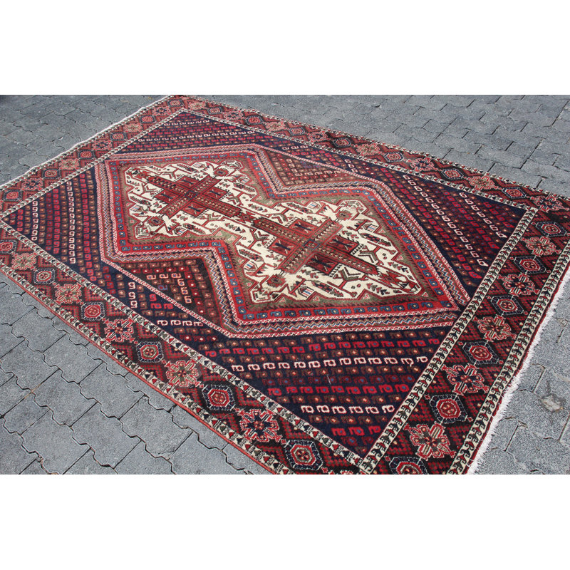 Grand tapis turc rétro avec un design traditionnel - Pièce maîtresse parfaite pour n'importe quelle pièce