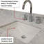 22 po Meuble-lavabo blanc profond avec comptoir en marbre et robinet en bois massif-1213212049