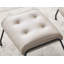 Fauteuil d'appoint et repose-pieds en cuir grainé kaki Zusa