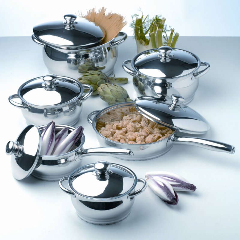 Cosmo 12 Piece Stainless Steel Cookware Set