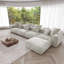 Canapé modulaire rembourré à 4 places en velours côtelé avec repose-pieds Cloud-31561828