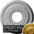 Endurathane Lauren Ceiling Medallion, 20 5/8"OD x 6 1/4"ID x 1 3/8"P (Fits Canopies up to 6 1/4"), Hand-Painted Pharaohs Gold Finish-28579223