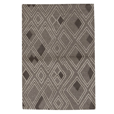 Hand Knotted Linen Geometric Indoor Rug