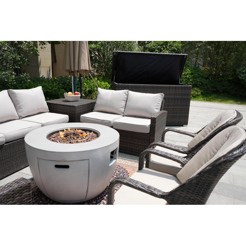 Algird - Person Patio Conversation Set with Cushions