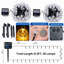 Décorations lumineuses solaires d'extérieur Cottone 256 po avec 8 modes, guirlande lumineuse DEL intégrée à 30 ampoules globe pour les fêtes de fin d'année-901509831
