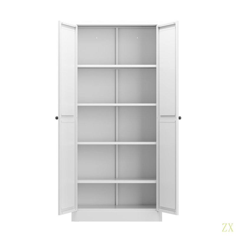 Rangement réglable de 61 po pour garde-manger en métal 61 po avec 4 tablettes (capacité de 110 lb), organisateur de garde-manger autoportant robuste pour la cuisine, le garde-manger et le salon