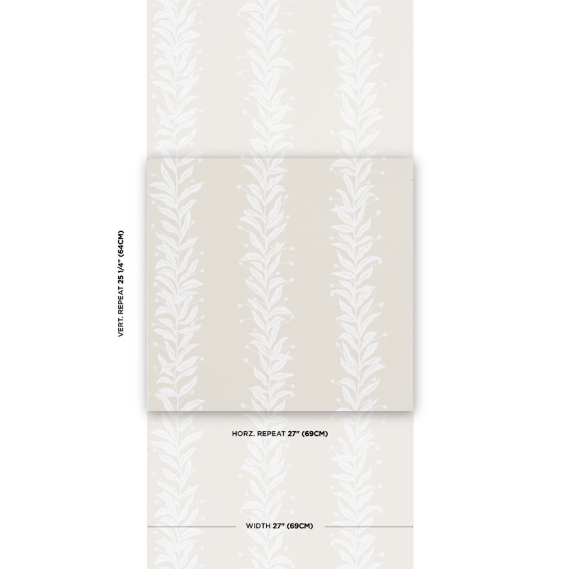 Papier peint à rayures Schrilacher X Marian Mcevoy Tendril, Naturel