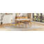 Ensemble de salle à manger 5 pièces Mid-Century Modern - Table en bois massif et 4 chaises-1003780049
