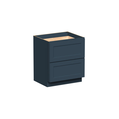 DL Cabinetry (Ready-To-Assemble) Shaker Style 2 Drawers Base Cabinet W30" x H34.5" x D24" - Cyber Grey