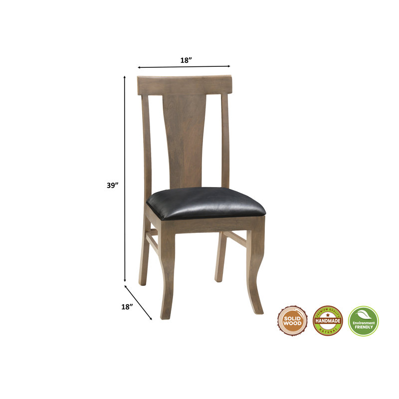 Genuine Leather Upholstered Side Chair