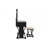 Unique Modern Bedroom Vanity Set W Stool Foldable Mirror Drawers Black Color MDF Veneer 1Pc Vanity Set