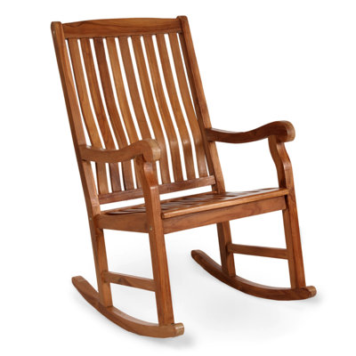 Chaise berçante en teck Turan