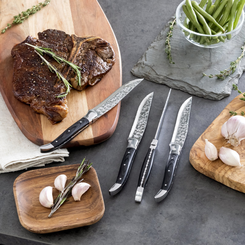 Ensemble de couteaux à steak 4 pièces French Home Laguiole Connoisseur French Home, Noir