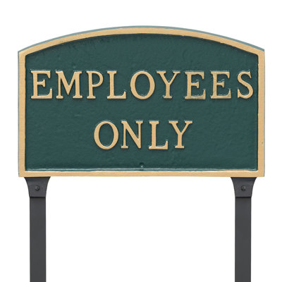 Enseigne de jardin pour employés seulement