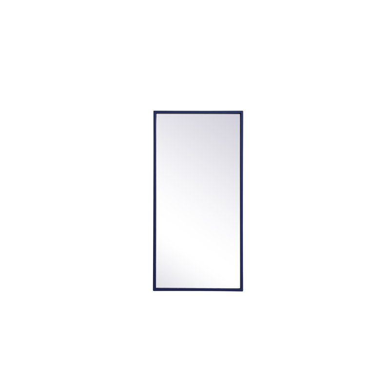 Miroir mural Sabine, 14 po x 28 po, Bleu