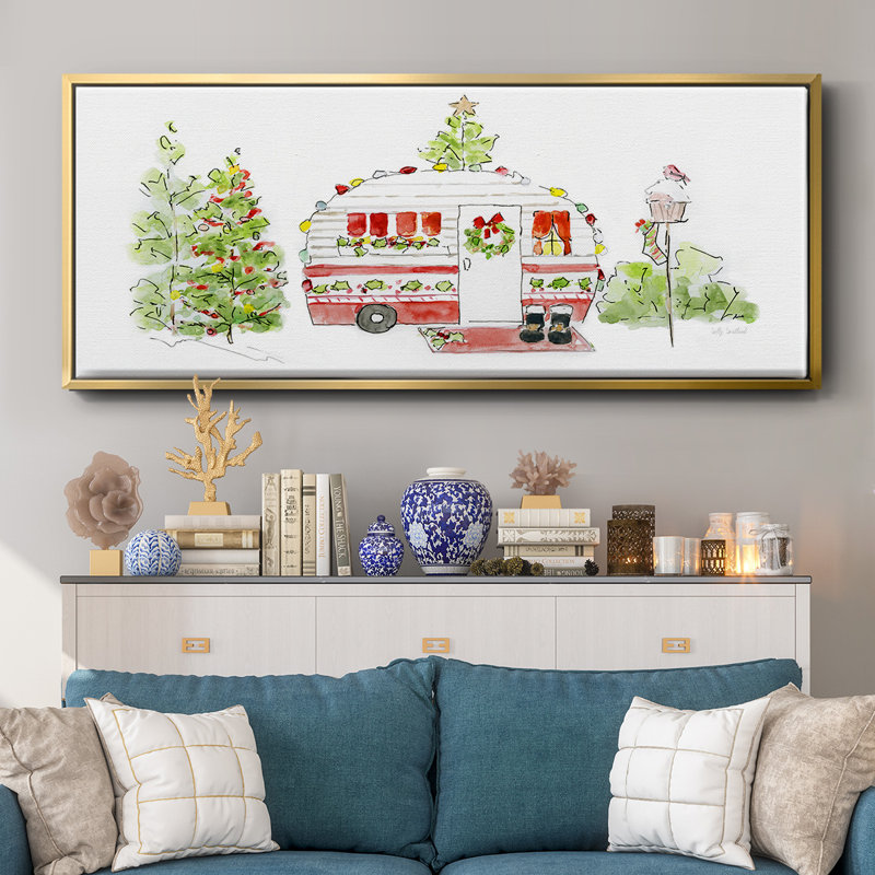 Holiday Camper II - toile encadrée, H 12 po x l 30 po