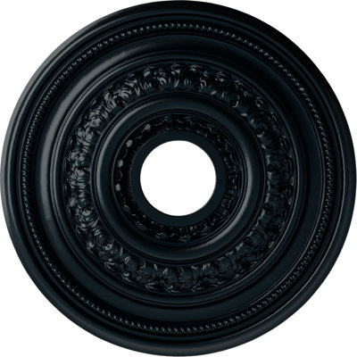 Endurathane Orleans Ceiling Medallion, 17 5/8"OD X 3 5/8"ID X 1 7/8"P (Fits Canopies up to 4 5/8"), Hand-Painted Night Shade Finish