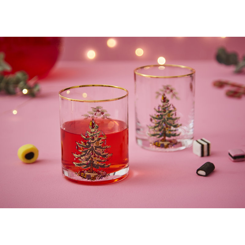 Spode Christmas Tree Dof Glasses 14 Oz