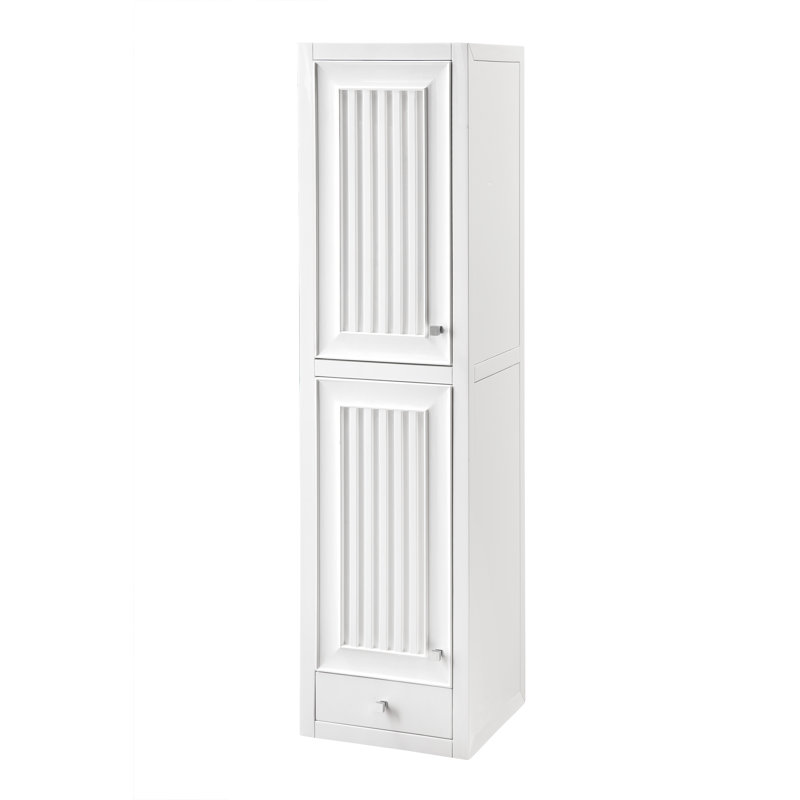 Athens 15" W Linen Cabinet, Glossy White, Right Handed