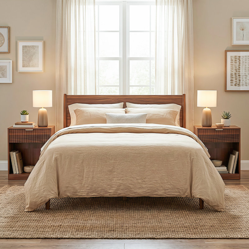  1-Drawer Nightstand with Open Cubby