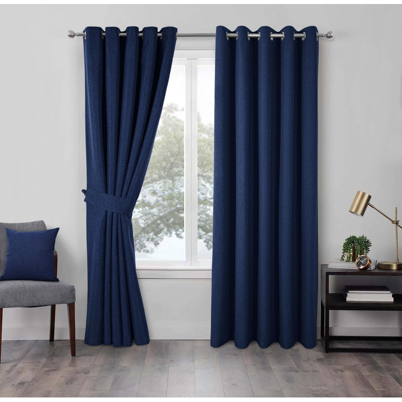 Kareesha Blackout Curtain Pair, Navy, 114 W x 183 D cm
