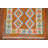 Geometric Kilim Reversible Wool Runner Rug 3x7