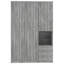 Armoire de rangement en bois à 2 portes pour la chambre à coucher, avec tablettes et 3 tiroirs-1398790325