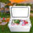 White Color Ice Cooler Box 65QT Camping Ice Chest Beer Box Outdoor Fishing Coolerblue