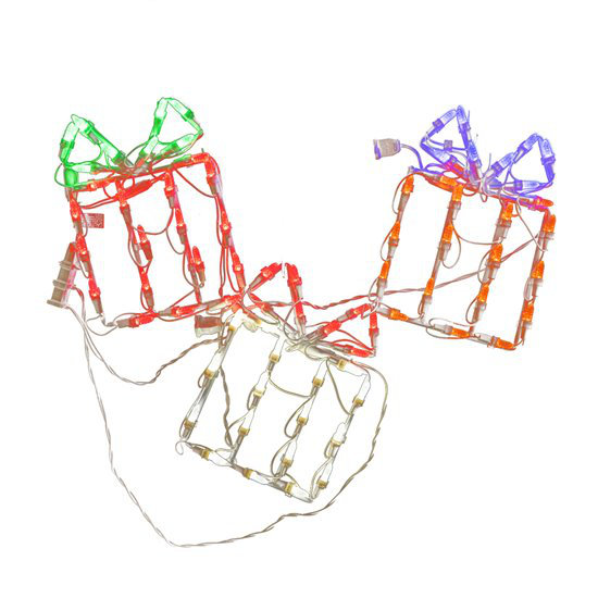 Ensemble de 3 boîtes-cadeaux illuminées