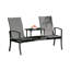 Banc tête-à-tête en acier Burnstad-21230837