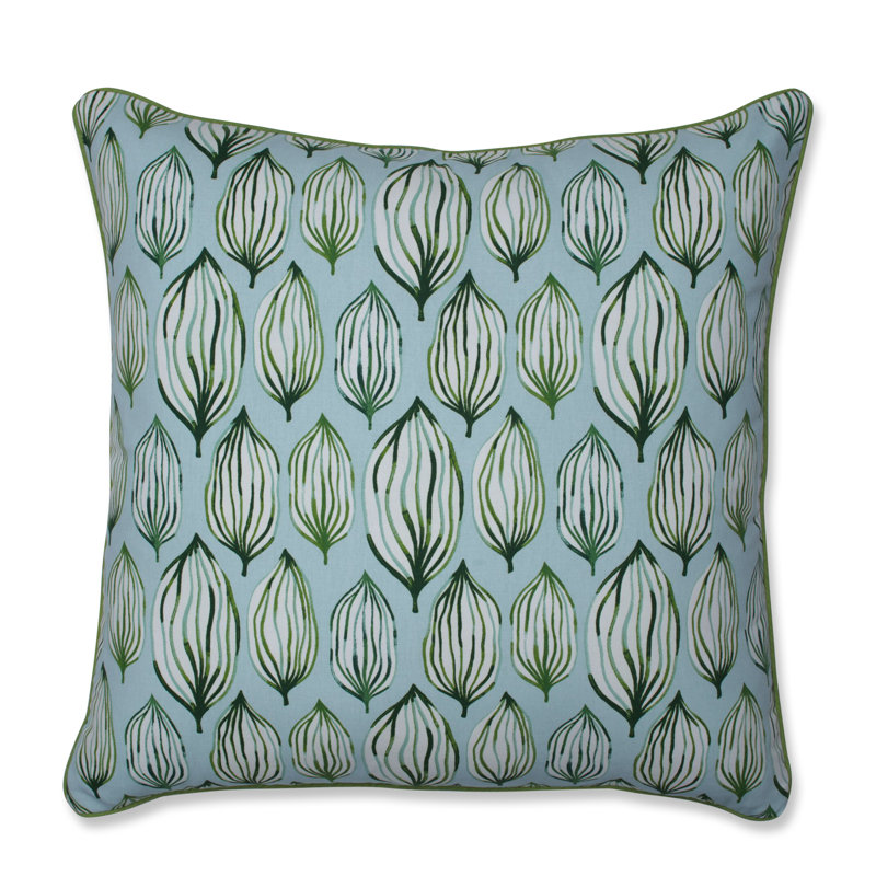 Housse et insert de coussin en coton Tropical Leaf Verte