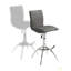 Tabouret de bar moderne à texture réglable en similicuir / chrome-1146805620