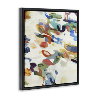Cadre flottant abstrait multicolore, design par Lisa Ridgers