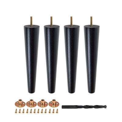 Base Espresso Furniture Leg, Pack of 4