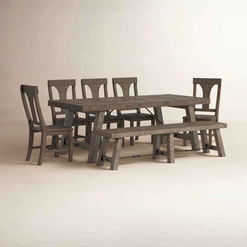 Ensemble de salle à manger Acker, Brun vieilli